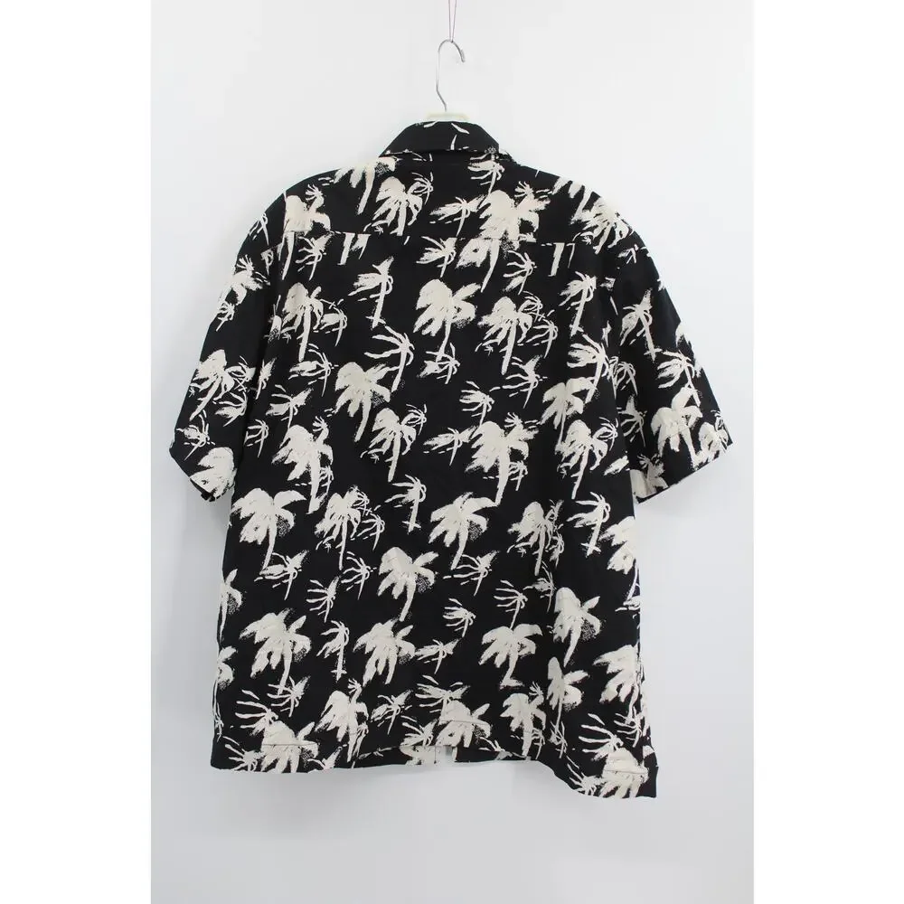 RTA Aiden Palm Tree Zipper Shirt Clyde Shorts Set Size Large
